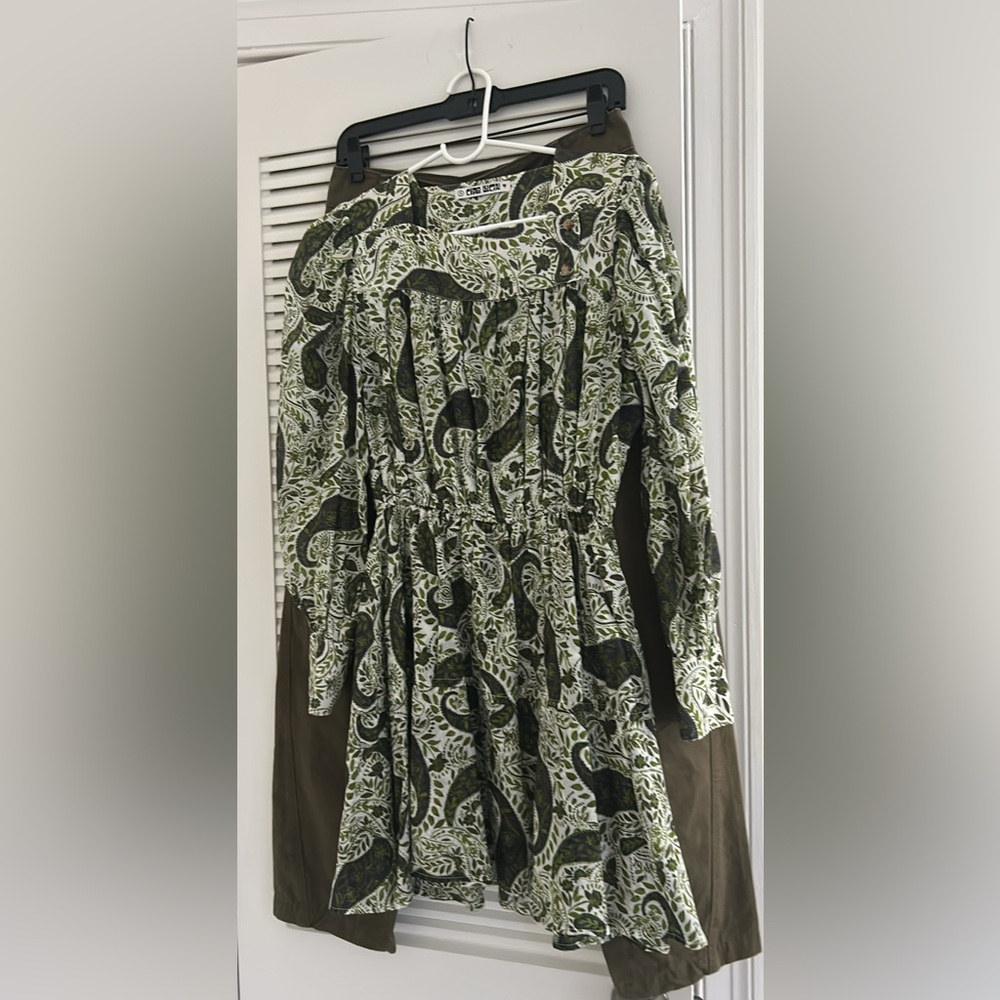 Ciao Lucia Alessandra Mini Dress- Green Paisley Print